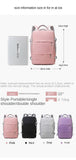  Pink Women Travel Backpack Water Repellent Anti-Theft Stylish Casual Daypack Bag with Luggage Strap amp USB Charging Port Backpack Mart Lion - Mart Lion