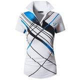 jeansian Women Casual Designer Short Sleeve T-Shirt Golf Tennis Badminton White2