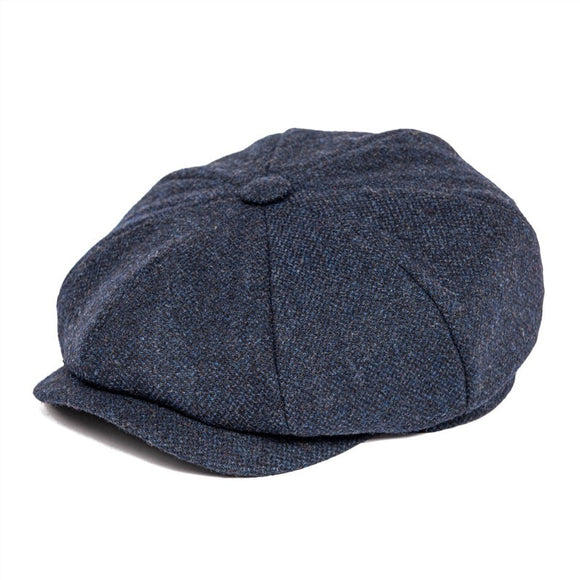  Men's 8 Piece Wool Blend Newsboy Flat Cap Gatsby Retro Hat Driving Caps Baker men's Hats Women Mart Lion - Mart Lion