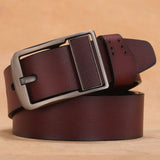 Genuine Leather Belt Men's Luxury Designer Belts Split Leather Waist Belt Mart Lion Brown c 105cm(waist85-90cm 