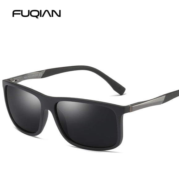 Designer TR90 Square Polarized Men's Sunglasses Ultra Light Vintage Driving Eyewear Mart Lion Sand Black  