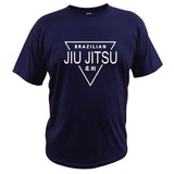 Brazilian Jiu Jitsu T shirt Martial Art Wu Shu Tee Profession Skill Creative Design Top Casual Cotton Mart Lion Navy Blue EU Size S 