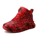 Basketball Shoes Men's Anti Slip Basketball Sneakers Training Walking Light Weight Sport Mart Lion Red 39 