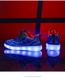 Usb Luminous Kids Sneakers Boys Flashing Light Spider Shoes Girl Baby Breathable Led Illuminated Children Glow Up Mart Lion   