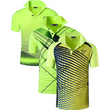 Jeansian 3 Pack Men's Sport Tee Polo Shirts Poloshirts Golf Tennis Badminton Dry Fit Short Sleeve LSL195 PackE