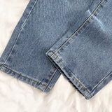  Vintage Women High Waist Jeans Multi-button Harem Pants Streetwear Boyfriend Mom Loose Straight Wide Leg Denim Trousers Mart Lion - Mart Lion