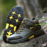 Men's Hiking Shoes Waterproof Climbing Athletic Autumn Winter Outdoor Trekking Mountain Boots Mart Lion Green 39 