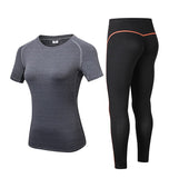 Sports Running Gym Top +Leggings Set Women Fitness Suit Gym Trainning Set Clothing Workout Fitness Women Mart Lion   