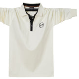 Men's Polo Shirt Leisure Embroidery Cotton Polo Shirt Men's Long Sleeve Large Batch Polo Shirt Luxury Tops Mart Lion White M 