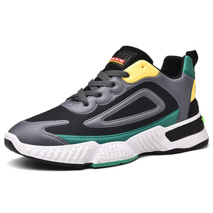 Men's Shoes Lac-up Casual Lightweight Tenis Walking Sneakers Breathable masculino Zapatillas Hombre Mart Lion Black green 39 