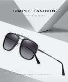 Classic Vintage Square HUCK Style TR90 Polarized Sunglasses With Hood Brand Design Sun Glasses Oculos De Sol 3366 - MartLion