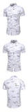  Men's Summer Printed casual Short sleeve shirts Slim fit Hawaiian vacation Beach shirt camisa masculina Mart Lion - Mart Lion