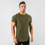 Stylish Plain Tops Fitness Men's T Shirt Short Sleeve Muscle Joggers Bodybuilding Tshirt Male Gym Clothes Slim Fit Tee Shirt Mart Lion   