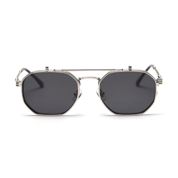  Vintage SteamPunk Style Polarized Tint Ocean Lens Sunglasses Flip Up Clamshell Design Oculos De Sol S31610 Mart Lion - Mart Lion
