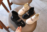  Children Fur Short Ankle Boots Toddlers Girls PU Leather Shoes Baby Flats Outwear Platform 2-10Y Mart Lion - Mart Lion