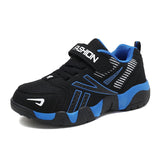 Kids Sneaker Boys Shoes Girl Toddler Casual Sport Running Breathable Mesh Footwear Mart Lion mesh-Black Blue 28 