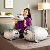 cute fat Simulation Seal Pillow round special super soft Plush Toy creative birthday gift for kids friends Mart Lion   