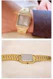 Sand Gold Watch 24 Gold Diamond Inlaid Waterproof Movement Indelible Ins Style Gold Mart Lion   