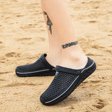 Summer Slippers Men's Women Beach Sandals Outdoor Comfy Clogs Shoes Flip Flops Mart Lion   