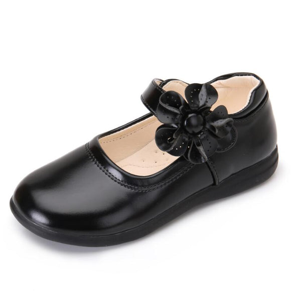Girls Leather Shoes for Children Wedding Dress Princess School Kids Summer Bow-knot Black Student Sandals Korean Mart Lion   