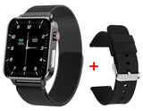E86 Smart Watch ECG PPG Smartwatch 1.7inch HD Screen IP68 Fitness Tracker Temperature Sport For Men's Women Mart Lion Black Steel  