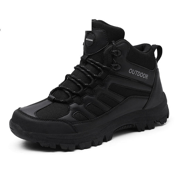  Military Ankle Boots Men's Outdoor Leather US Army Hunting Trekking Tactical Combat Work Black Mart Lion - Mart Lion