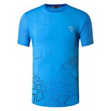 jeansian Men's Sport T-Shirt Tops Gym Fitness Running Workout Football Short Sleeve Dry Fit Black Mart Lion LSL017-Blue US S China