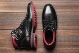 Red bottom Men Boots Patent leather Men Ankle Boots Mart Lion   