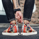 Design Graffiti Printed High top Board Sneakers Men's Superstar Hip-hop Skateboard Shoes Sports Mart Lion   