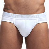 Gay Briefs Men's Underwear Panties Cueca Tanga Slip Homme Calzoncillo Kincker Bikini  Jockstrap Printed pattern Mart Lion JM360WHITE M(27-30 inches) 