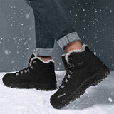 Winter With Fur Warm Hiking Man Shoes Outdoor Sports Hunting Boots Men Waterproof Non slip Tactical Boots Man zapatos de hombre  MartLion
