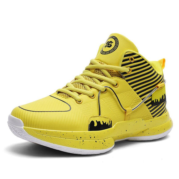 Couple Unisex Sneakers Basketball Shoes Men's Colorful Design High end Basketball Shoes Wear resistant Training Sports Mart Lion Yellow 8037 38 