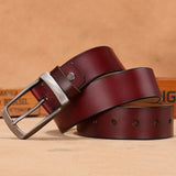 Men's Luxury Cow Genuine Leather Belts Waist Strap Vintage Cowskin Belt Jeans Cummerbunds ceinture homme Mart Lion   