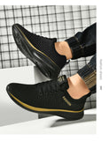  Black Sneakers Men's Sport Shoes Mesh Breathable Men's Walking Ultralight Sneakers Tennis shoes homme Mart Lion - Mart Lion