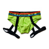 men's Underwear Ropa Interior Hombre Gay Men's Cotton Briefs Underpants Cueca Masculina Slip Homme Mart Lion Green M 
