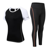 Sports Woman Sportswear Yoga Set Tracksuit For Women Leggings+Gym Top Fitness Gym Suits Sport clothing Mart Lion Black S 
