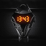 Creative Digital Watches for Men Silicone Belt Watch Sport Wristwatches Mart Lion Black  