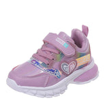 Girls sports shoes leather casual student running shoes girls travel Mart Lion Lavender 26 