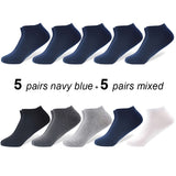10 Pairs Lot Men Cotton Boat Socks Black Short Breathable Summer Autumn Mart Lion DS026 US(7-9.5) EU 39-44 