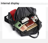  PU Leather Women Backpack Anti-Theft Travel Backpack Large Capacity School Bags for Teenage Girls Mochila Mart Lion - Mart Lion