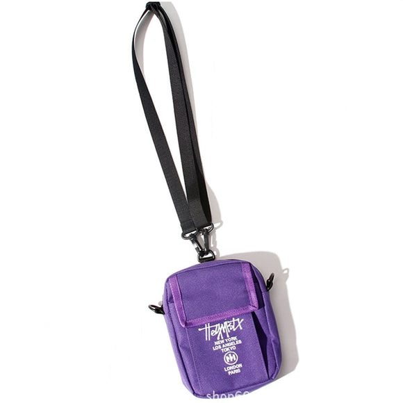 Men's Sling Bag Mini Crossbody Bag Phone Purse Breast Shoulder Bags Boy Canvas Messenger 030261 Mart Lion Purple Shoulder Bag  
