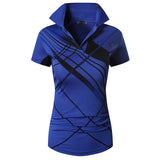 jeansian Women Casual Designer Short Sleeve T-Shirt Golf Tennis Badminton White Mart Lion SWT272-OceanBlue S China