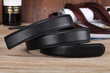 Men&#39;s Automatic Buckle Belts No Buckle 3.50cm Belt Body without Buckle High Quality Male Genuine Leather Strap Jeans Belt Wide  MartLion