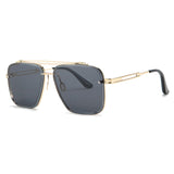 Vintage Big Square Sunglasses Women Goggles Men's Oversize Female Black Eyewear NX Mart Lion black  