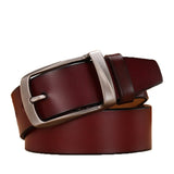 130 140 150 160 170cm Cow Leather Belt Cowboys Men's Genuine Leather Belts Luxury Designer Belts Strap Mart Lion Brown b 100cm 