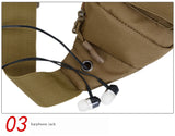Fengdong men's small waist bag anti theft mini travel bag outdoor sports cell phone key bag running belt pack with earphone jack Mart Lion   