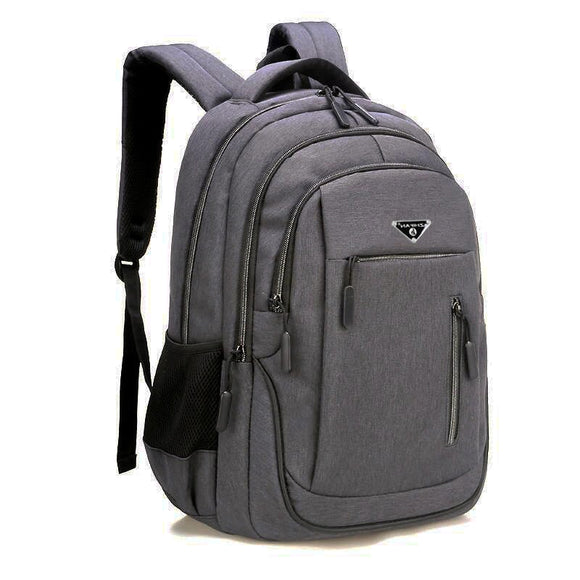 Pack Large Capacity Men's Backpack Laptop 15.6 Oxford Solid Multifunctional School Bags Travel Schoolbag Back Mart Lion Dark Grey Small  (47x33x17cm) 