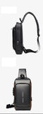  Men's Multifunction Anti-theft USB Shoulder Bag Crossbody Travel Sling Chest Bags Pack Messenger Pack Mart Lion - Mart Lion