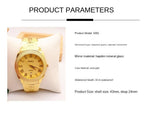 Men's Watch Sand Gold Big Plate Waterproof with Calendar Roman Dial Movement Quartz Mart Lion   