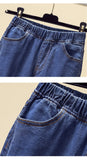 Clothes Women's Elastic High Waist Skinny Jeans Casual Women Black/ Blue Mom Skinny Stretch Denim Pants Mart Lion   